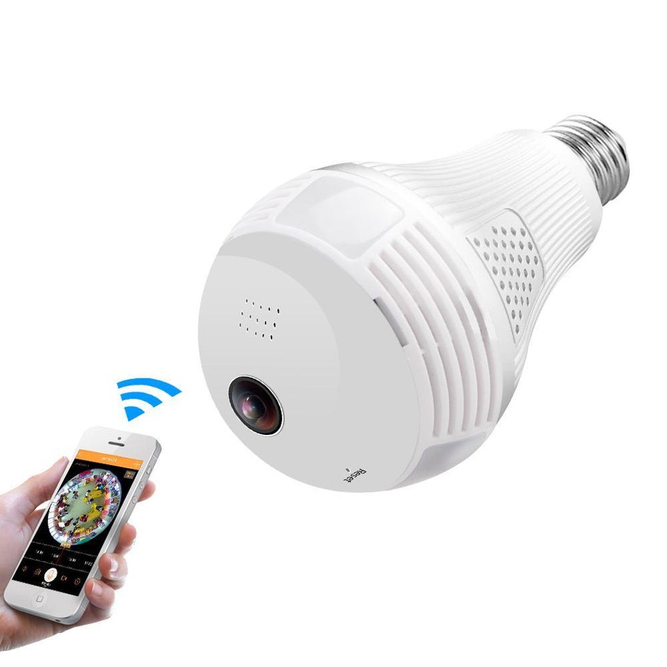 24/7 Light Bulb 360 Degree Panoramic Hidden Camera