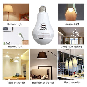 24/7 Light Bulb 360 Degree Panoramic Hidden Camera